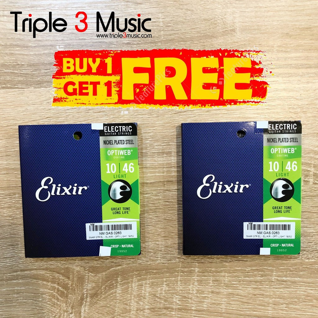 BUY ONE GET ONE elixir 19052 Senar gitar Elektrik 10-46 Triple3music