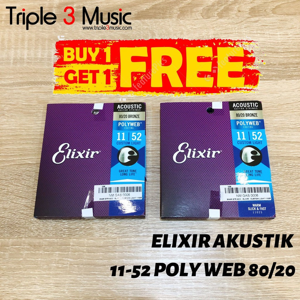 BUY ONE GET ONE Elixir 11025 POLYWEB ORIGINAL Senar elektrik 11-52