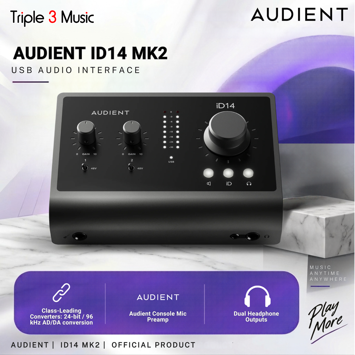 Audient iD14 MK II ORIGINAL Garansi Soundcard Recording