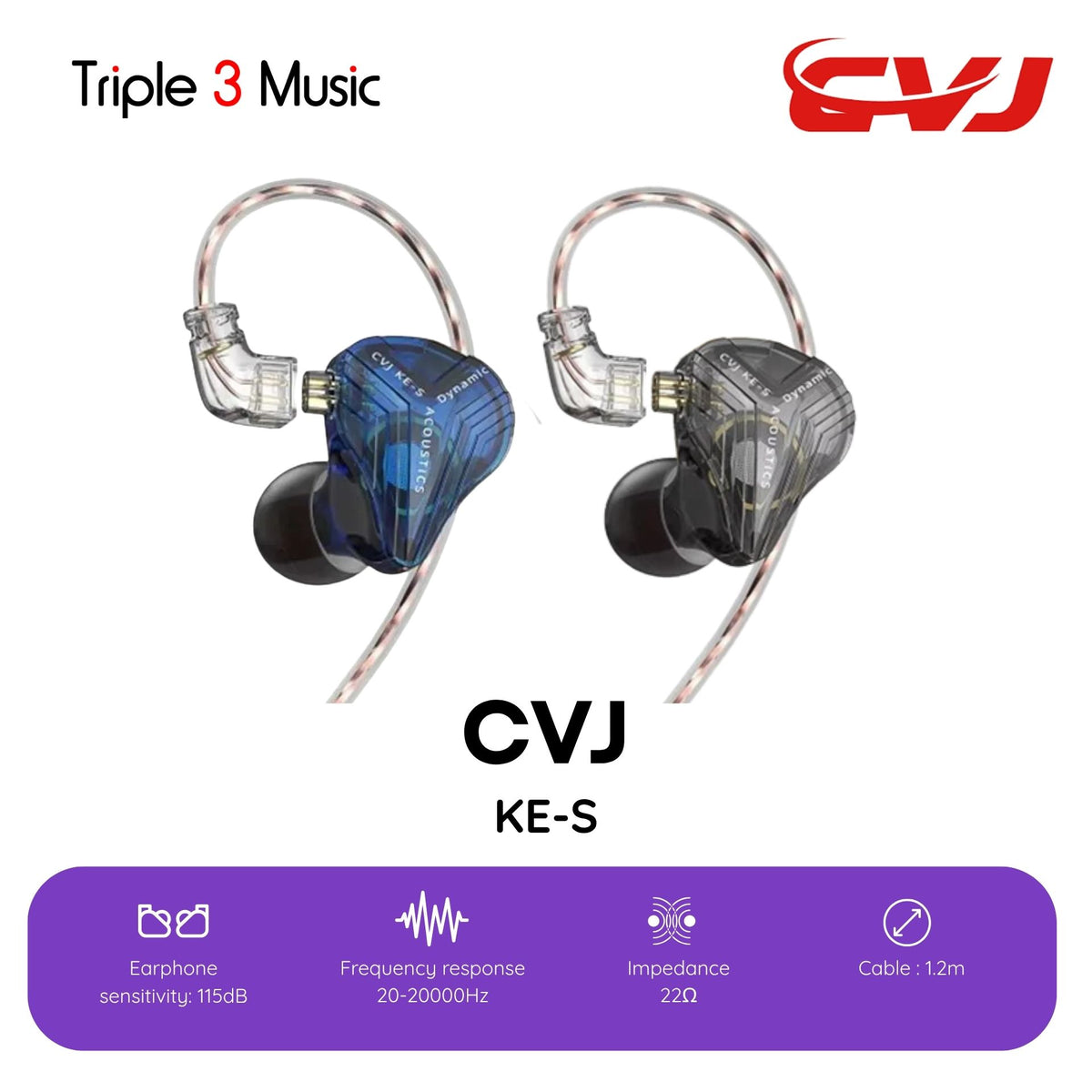 CVJ KE-S Magnetic Dynamic Driver In Ear Monitor
