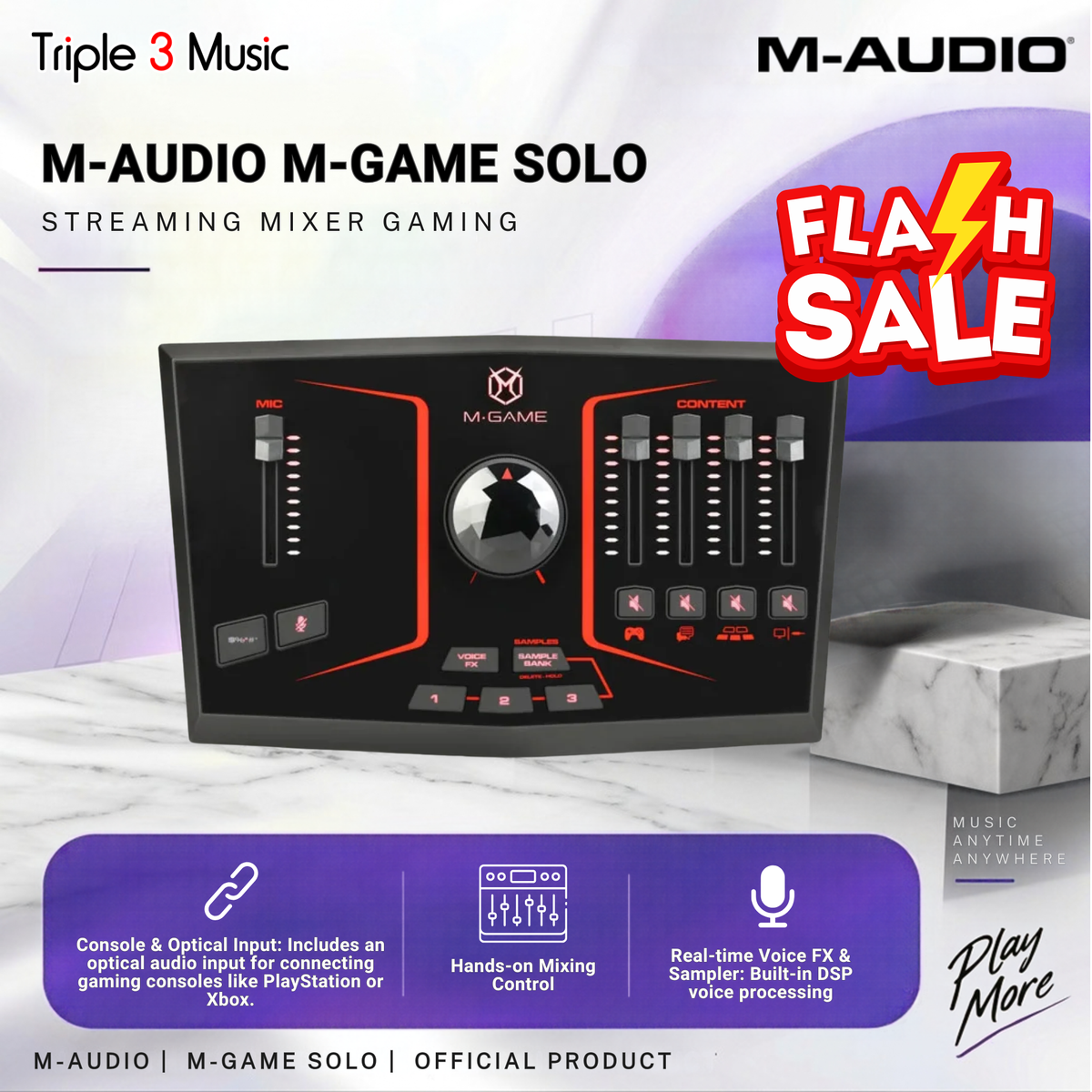 M-AUDIO M-Game Solo LIVE Streaming gaming karaoke Mixer audio