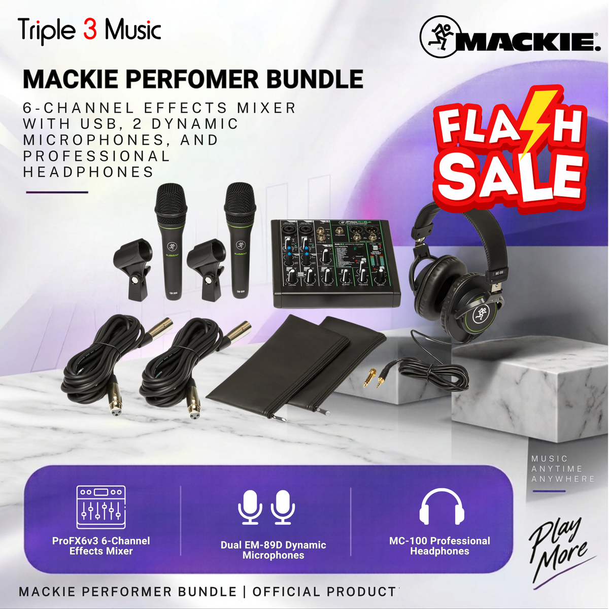 Mackie Performer Bundle Paket live KARAOKE Streaming 2 orang