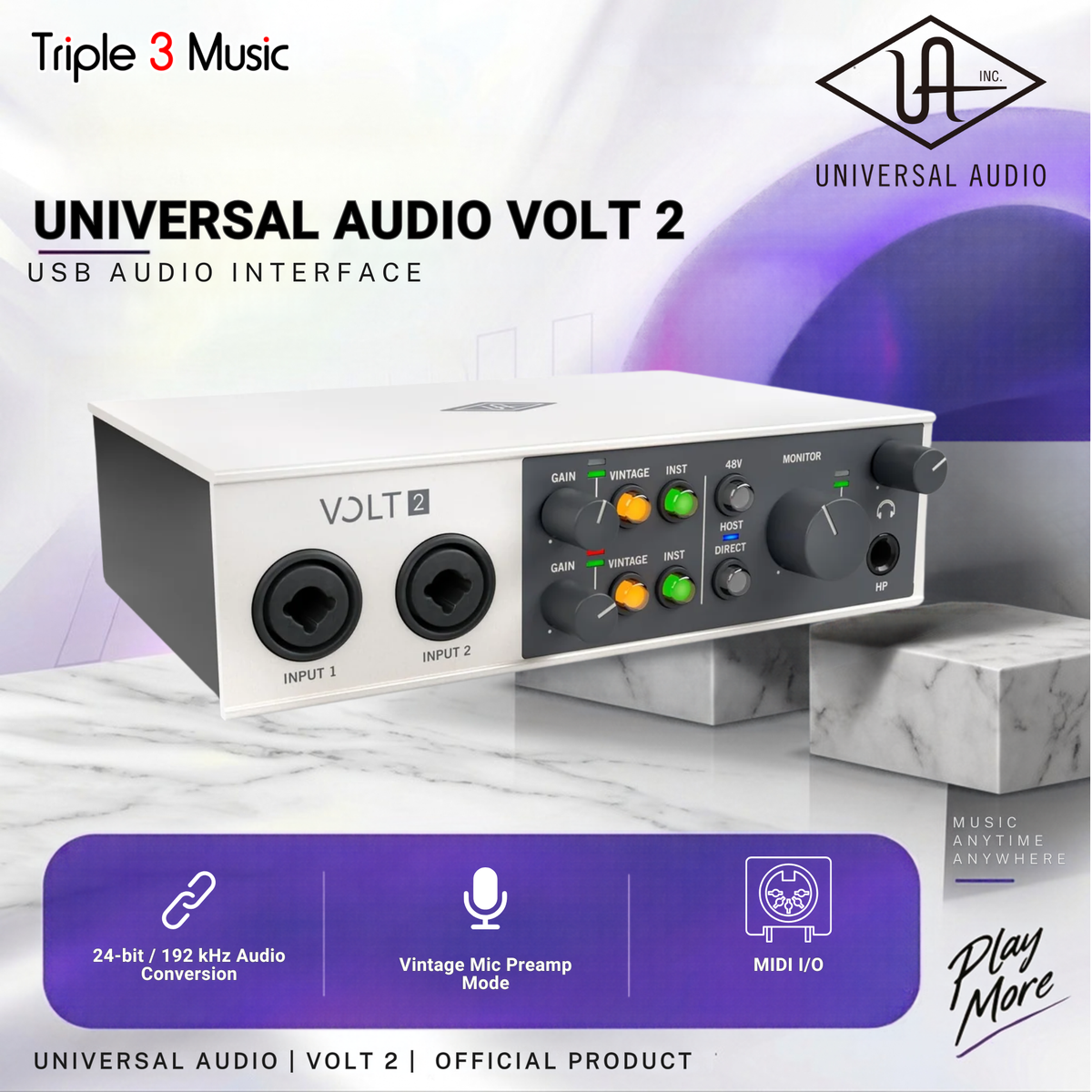 Universal Audio Volt 2 2-in/2-out USB 2.0 Audio Interface