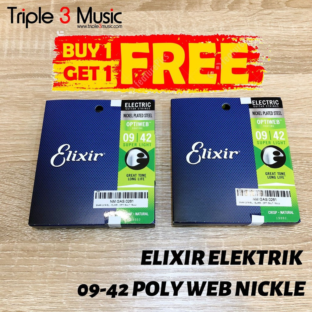 BUY ONE GET ONE Elixir 09-42 19002 Optiweb ORIGINAL Senar Elektrik