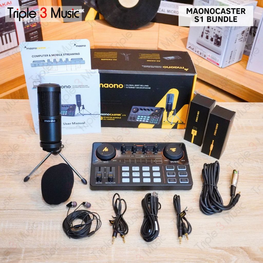 MAONOCASTER Lite Maono AM200 S1 STARTER BUNDLE Paket podcast