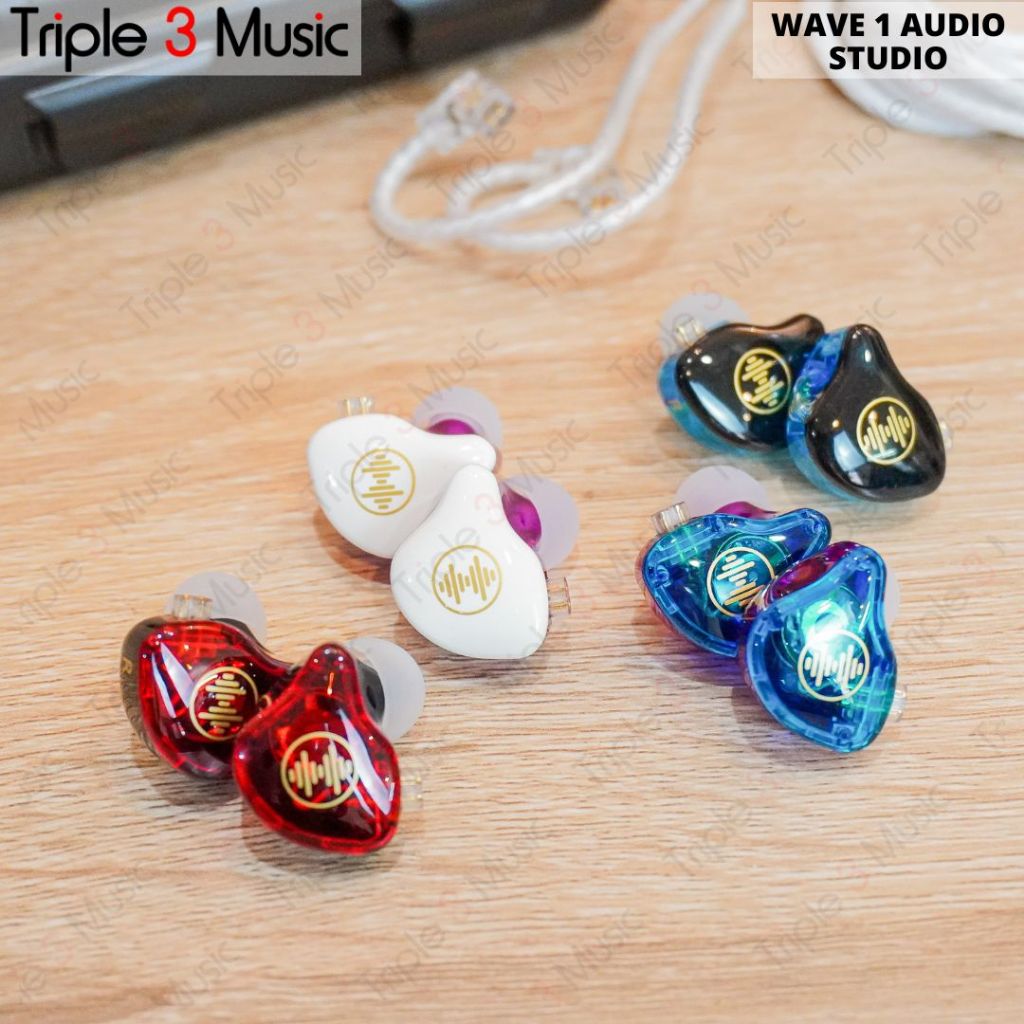 WAVE 1 AUDIO WAVE 1 STUDIO FLAT IEM IN EAR MONITOR PANGGUNG Multi warna single dynamic driver