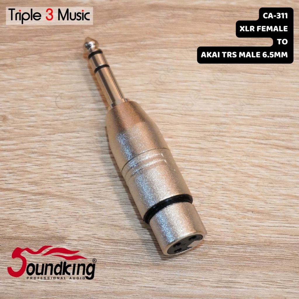 Soundking CA 311 Adapter Converter XLR FEMALE TO AKAI Male TRS 6.5mm