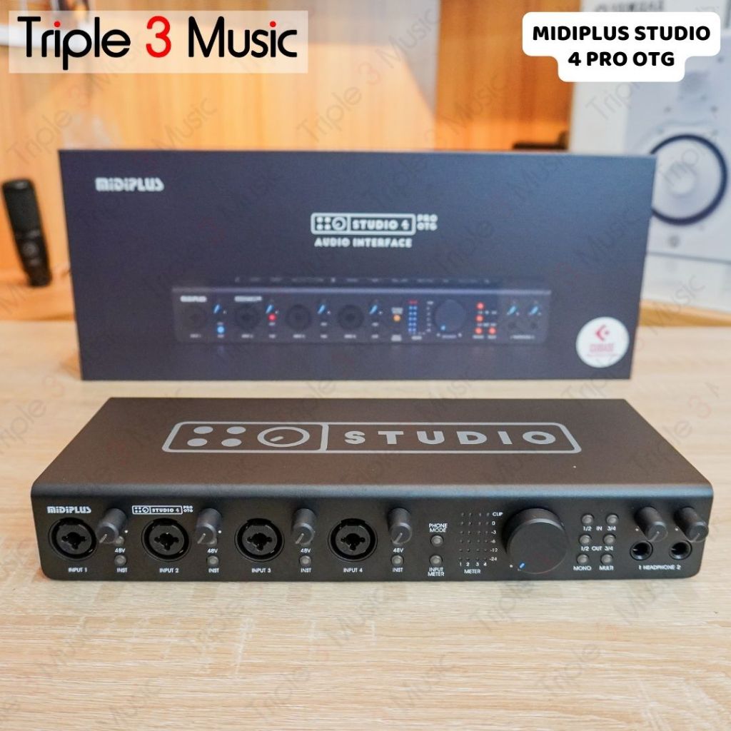 MIDIPLUS STUDIO 4 PRO OTG 4 IN 4 OUT Soundcard Recording triple3music