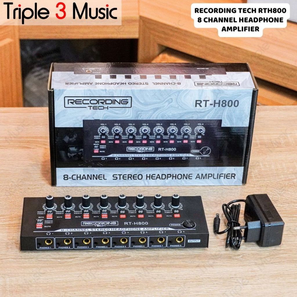 RECORDING TECH RT H800 RTH800 mirip wave ph800 Amply Headphone 8 Channel Amplifier