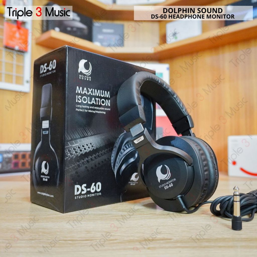 Dolphin Sound ISK DS60 Headphone monitor Flat Closed Pengganti Dolphin sound DS50