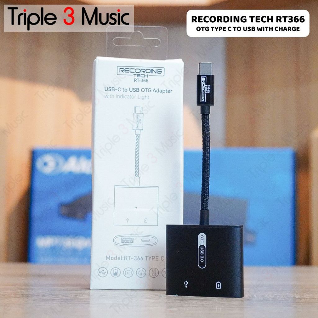 Recording Tech RT 366 RT366 OTG Tipe C USB C to USB A 3.0 & USB C CHARGING OTG USB C sambil charger STREAMING