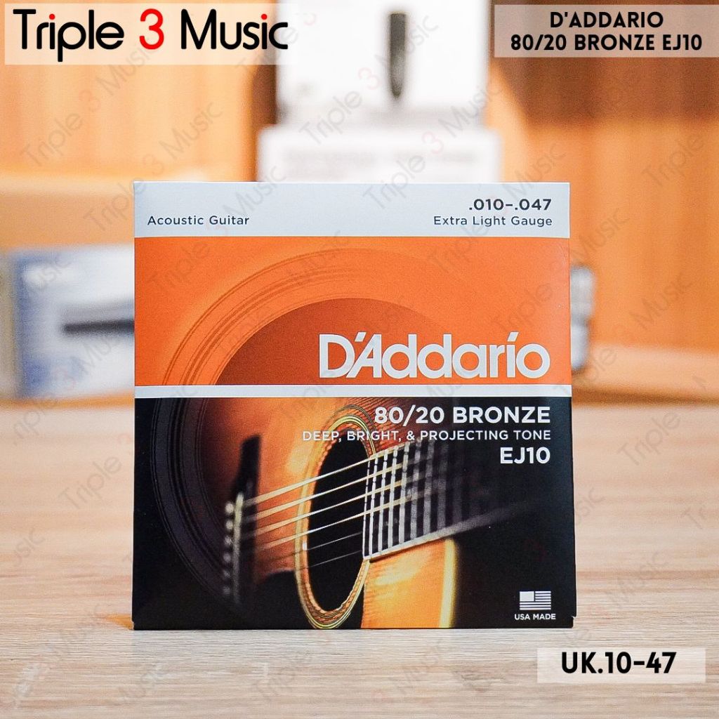 D'Addario EJ10 10-47 senar gitar akustik ORIGINAL