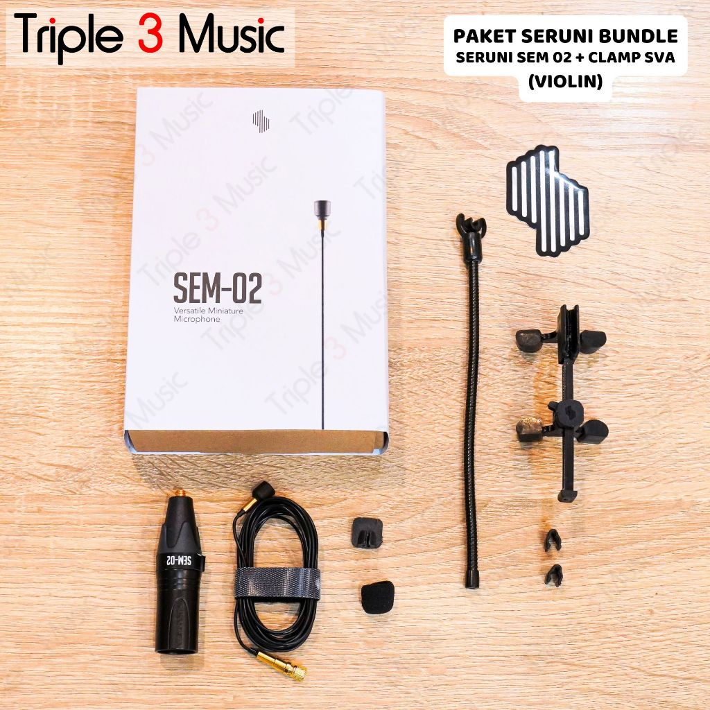 Mic Biola violin Seruni SEM 02 Bundle biola clamp SVA01