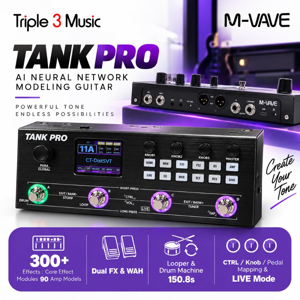 M-Vave Tank Pro - Mvave Tank Pro Multi Effect Processor Efek Gitar