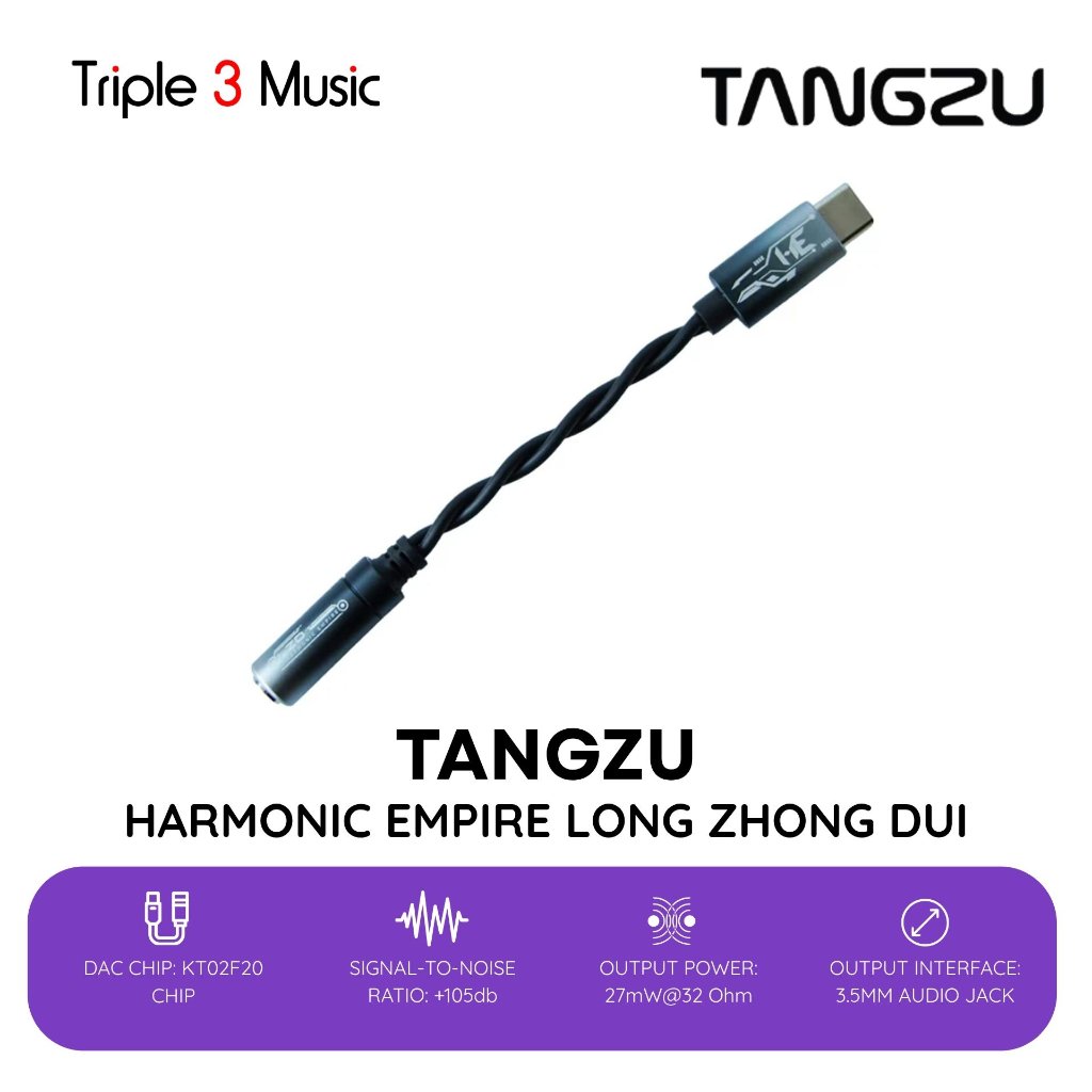 Tangzu Harmonic Empire Long Zhong Dui USB Portable 3.5mm to USB Type C DAC / AMP