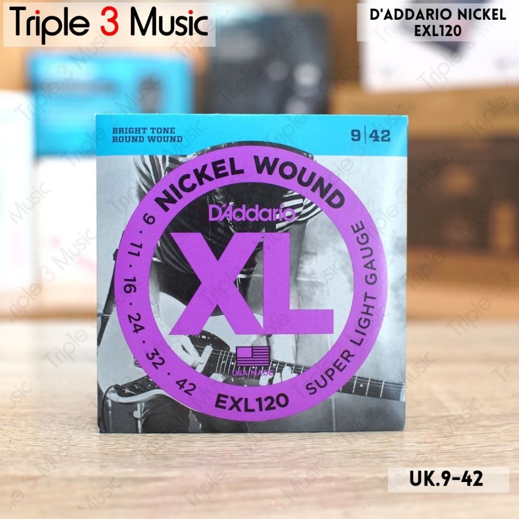 D'addario EXL120 ORIGINAL RESMI 9-42 senar gitar elektrik