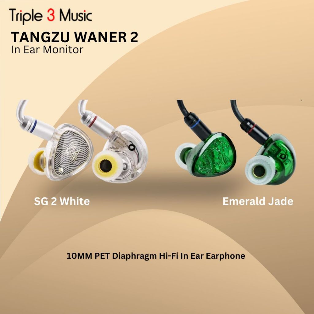 Tangzu Wan Er 2 WANER SG2 SG 2 IEM 10MM PET Diaphragm Hi-Fi In Ear Earphone