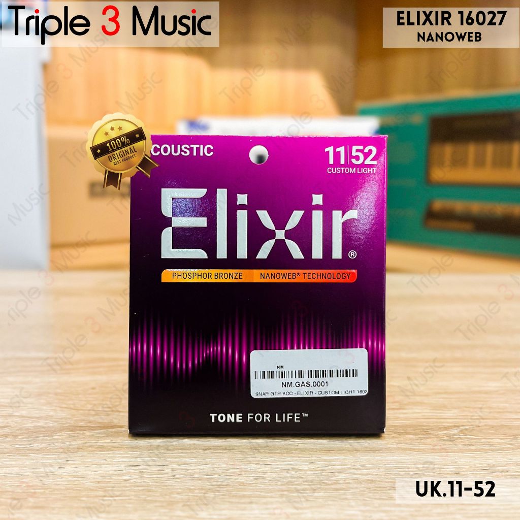 Elixir 16027 11-52 Nanoweb senar gitar akustik ORIGINAL