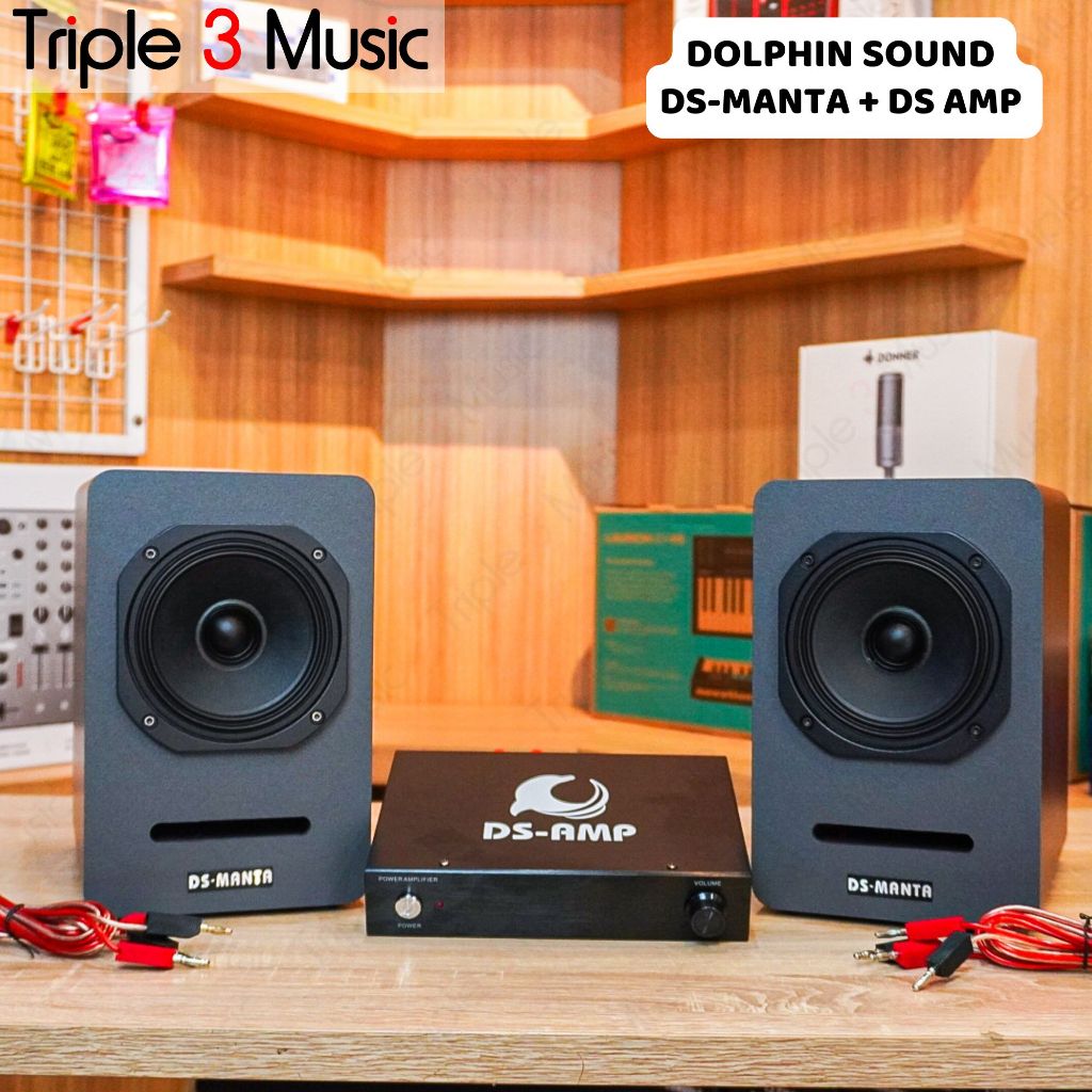 Paket Dolphin Sound DS MANTA Speaker 5 inch PASIF Plus Amply DS AMP