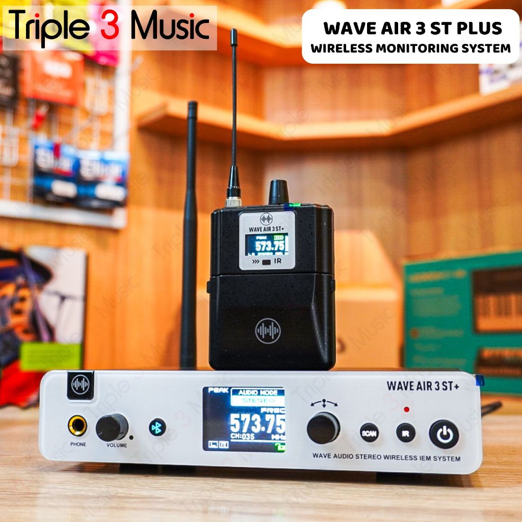 Wave Audio Monitor WAVE AIR 3 ST+ PLUS Wireless Ear Monitor STEREO - SET 1TX - 1RX