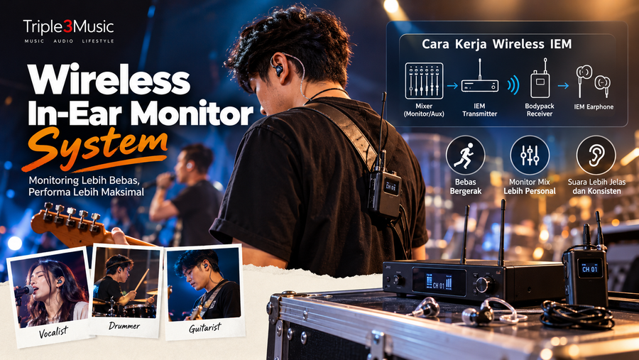 Wireless In-Ear Monitor: Mengenal Sistem IEM untuk Musisi dan Live Performance
