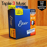Elixir 16540 3 PACK Bronze Nanoweb 9-42 Senar Gitar Elektrik ORIGINAL