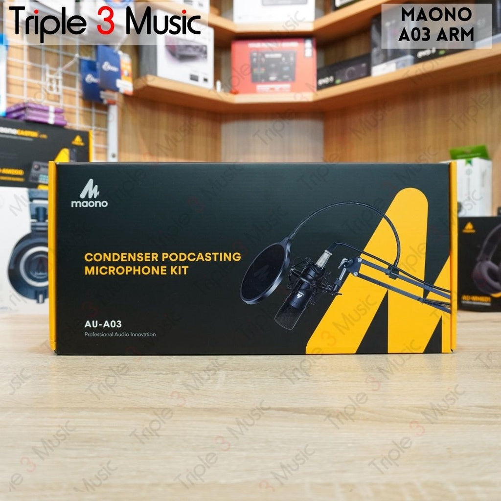 MAONO AU-A03T A03T Podcast Microphone Kit 3.5mm Condenser Studio