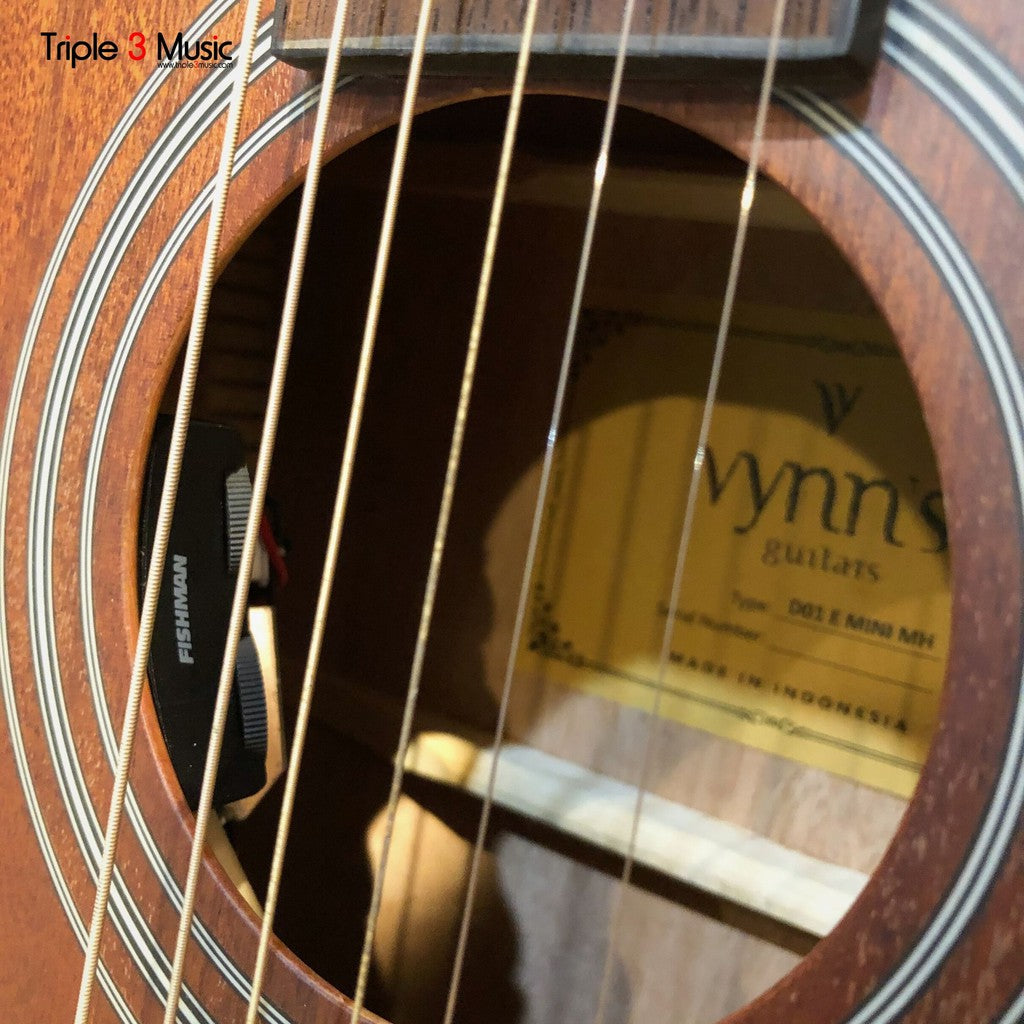 Vynn's D01 MINI E-MH Gitar Akustik Elektrik Mini with Fishman & Elixir