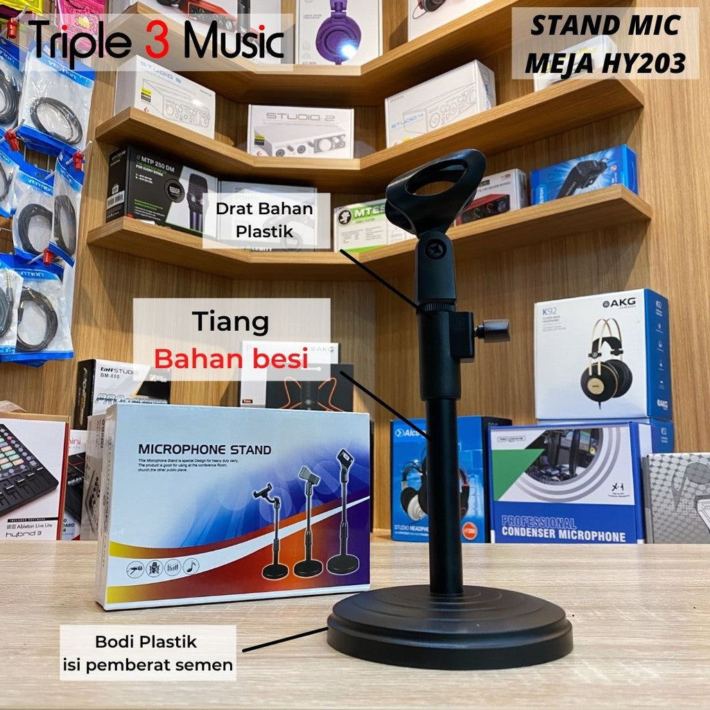 Stand Mic meja podium podcast