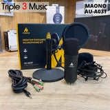 MAONO AU-A03T A03T Podcast Microphone Kit 3.5mm Condenser Studio