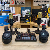 Maono AU AM200 With headphone Maonocaster paket Podcast 2 orang
