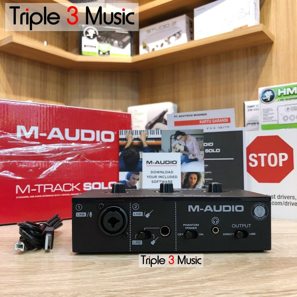 M-Audio Mtrack SOLO M-TRACK SOLO AUDIO INTERFACE Soundcard recording ORIGINAL GARANSI resmi