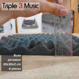 JRD Paket 6 pieces Busa Telur peredam suara acoustic foam 30x30x3 Cm