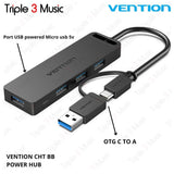 VENTION CHT Power USB HUB Type C 3.1 USB 3.0 2.0 Multi Usb 3x