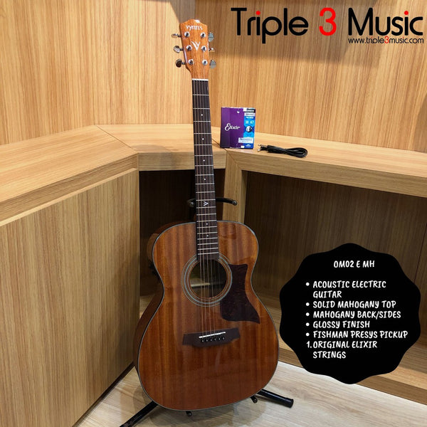 Vynn's OM02EMH Gitar Akustik Elektrik with Fishman & Elixir Strings