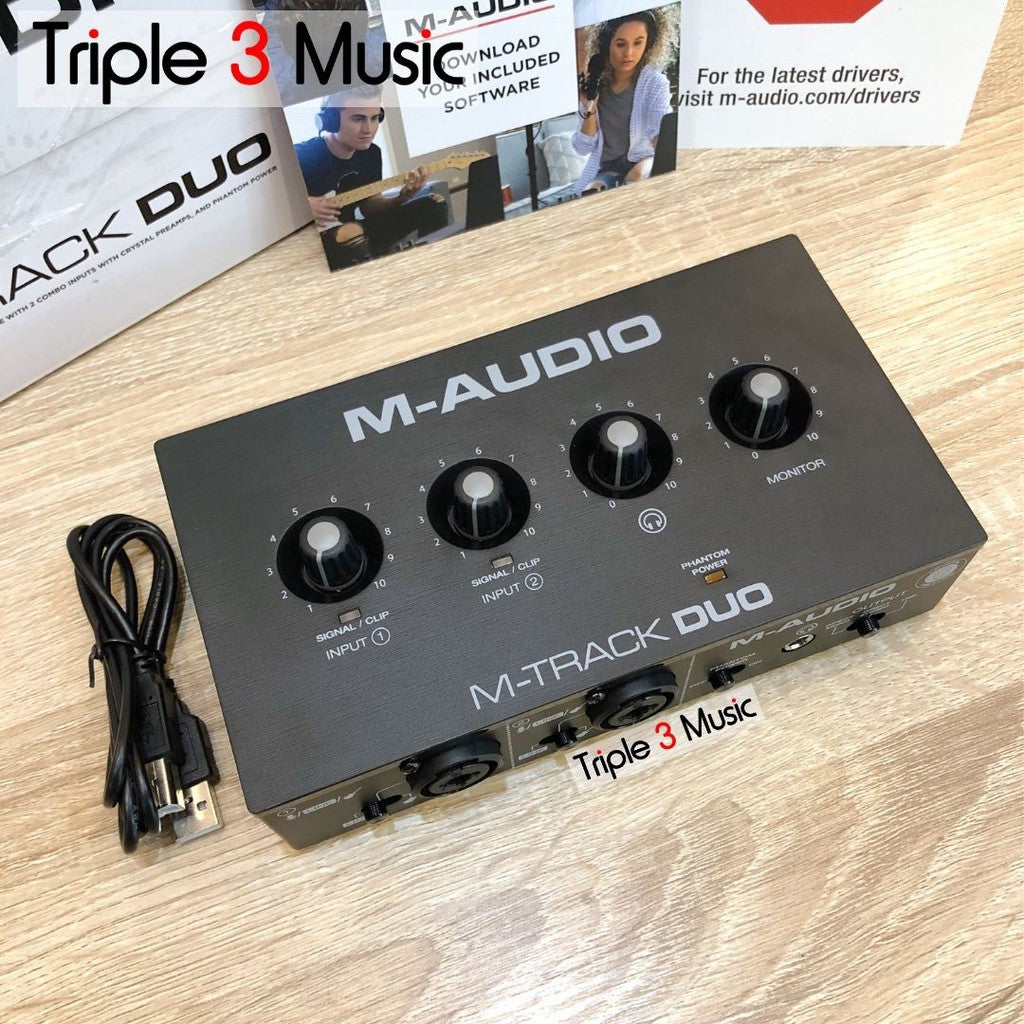 M-Audio MTRACK SOLO DUO M-TRACK DUO HD Soundcard RECORDING ORIGINAL GARANSI