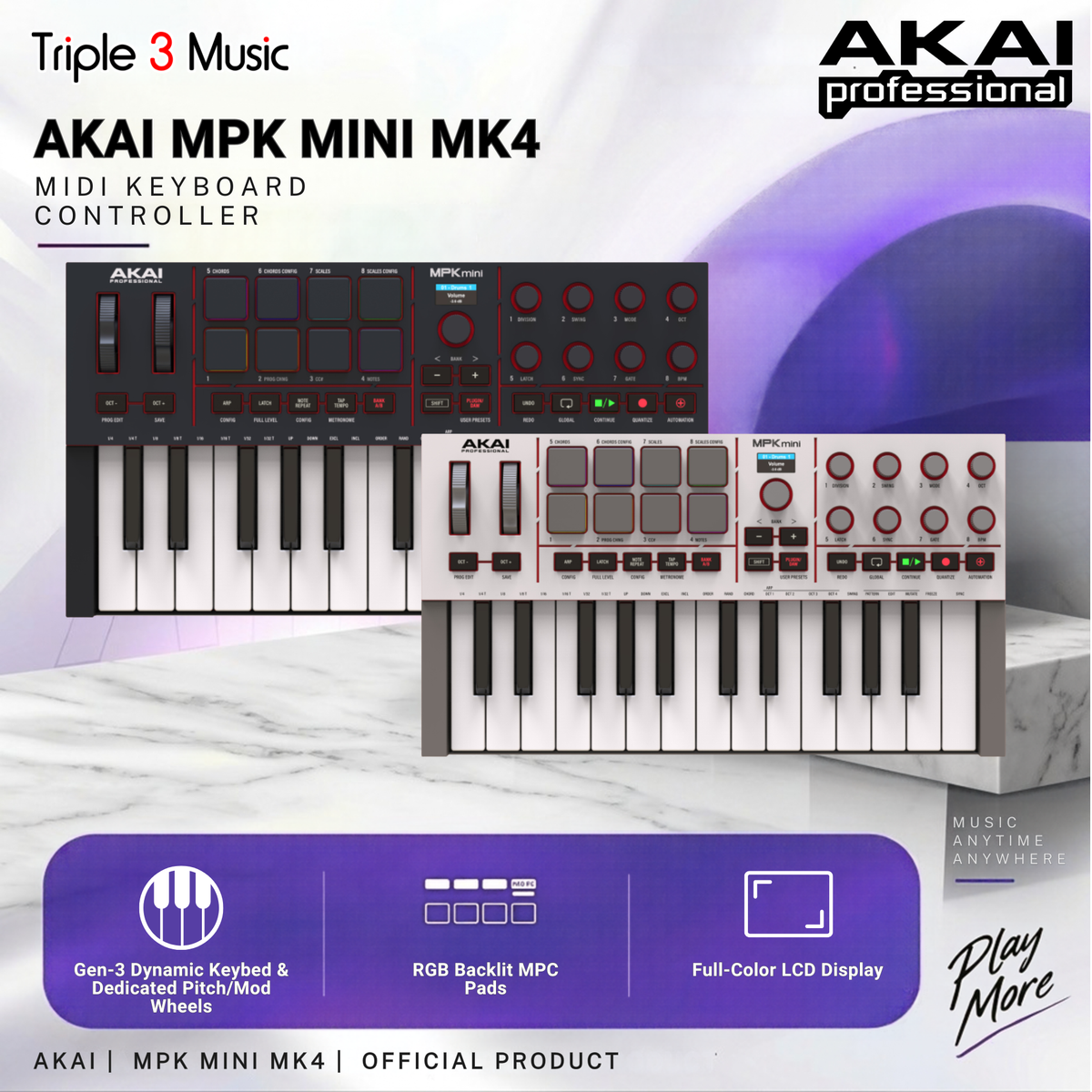 Akai MPK Mini MK4 MK IV MIDI Keyboard Controller 25 Keys MPK MINI MK4