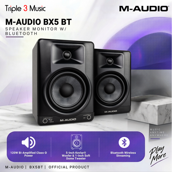 M-Audio BX5 BT - Bluetooth Studio Monitor Speakers 5 inch Speaker Monitor (Pair)