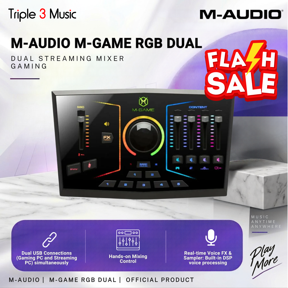 M-audio M-Game RGB Dual Streaming Mixer Gaming