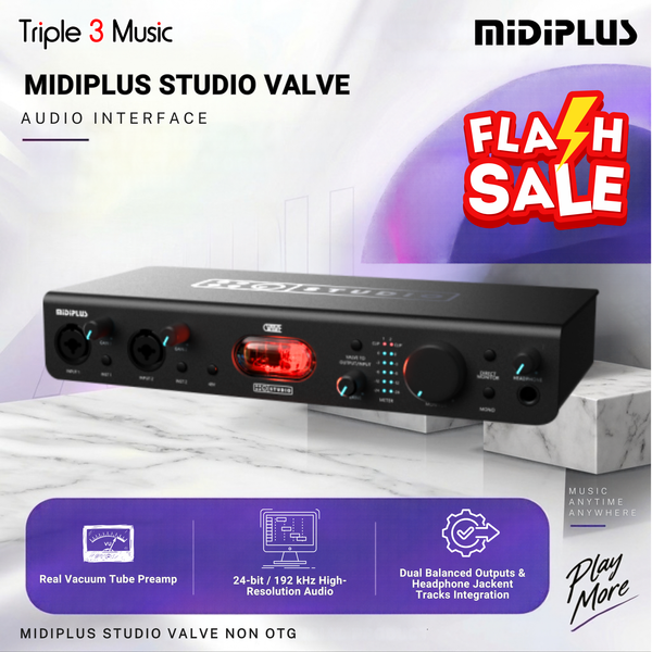 MIDIPLUS STUDIO VALVE OTG 2 in 2 out USB Soundcard recording Streaming