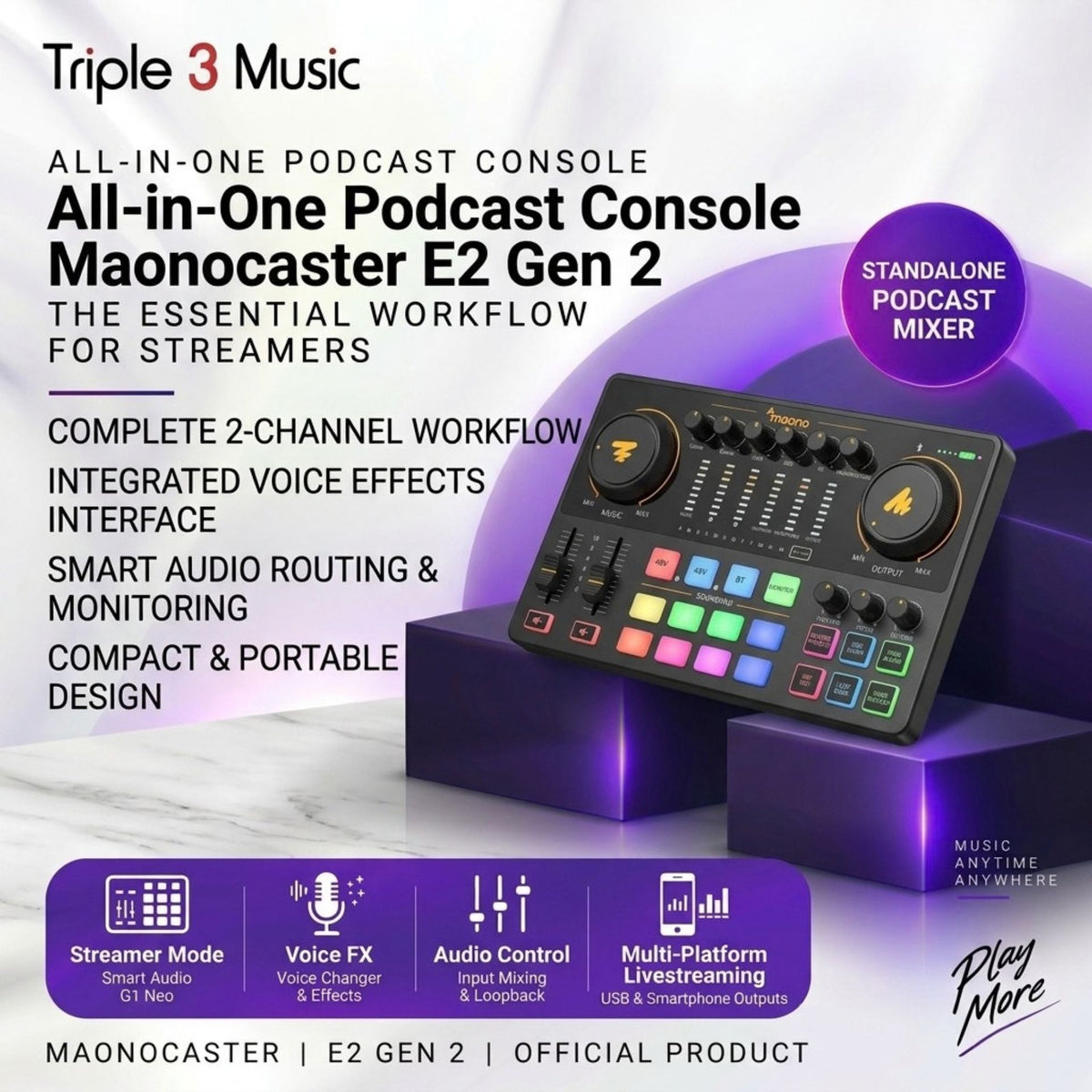 Maono E2 Maonocaster AME2 Soundcard usb streaming podcast