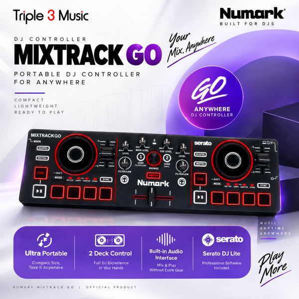 NUMARK MIXTRACK GO DJ CONTROLLER VIRTUAL DJ SERATO