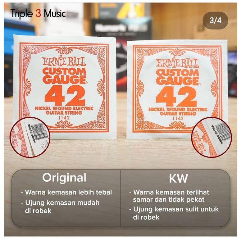 Ernieball 2223 ORIGINAL RESMI 9-42 senar gitar elektrik