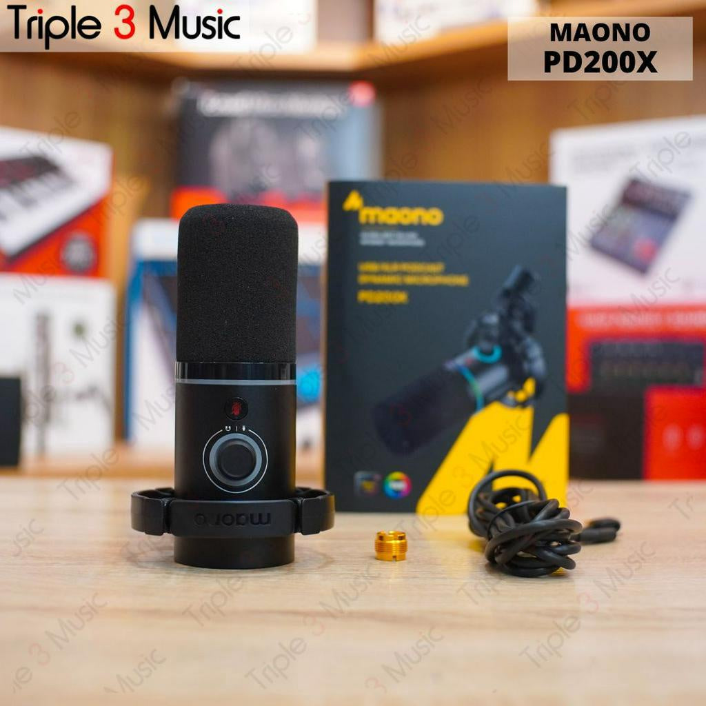 Maono PD200 PD200X RGB Microphone Mic Dynamic USB & XLR Podcast broadcast