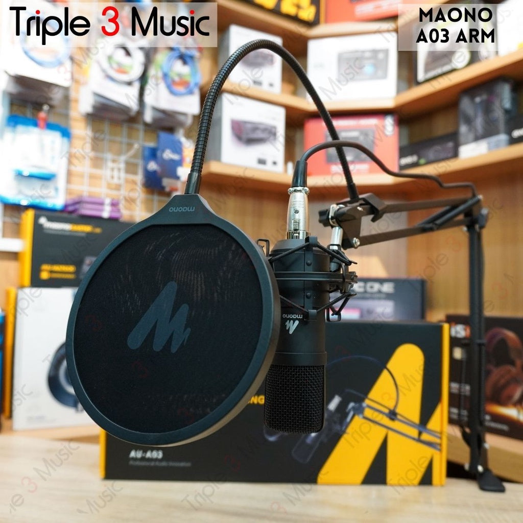 MAONO AU-A03T A03T Podcast Microphone Kit 3.5mm Condenser Studio