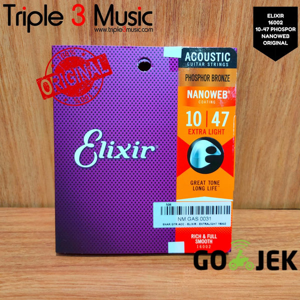 (barang review) Elixir 16002 010-047 Nanoweb senar gitar akustik ORIGINAL