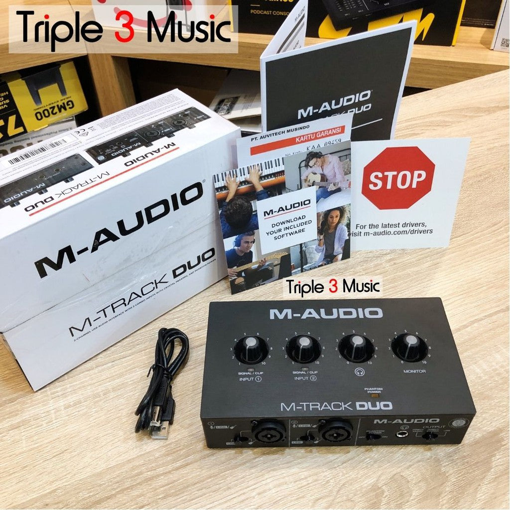 M-Audio MTRACK SOLO DUO M-TRACK DUO HD Soundcard RECORDING ORIGINAL GARANSI