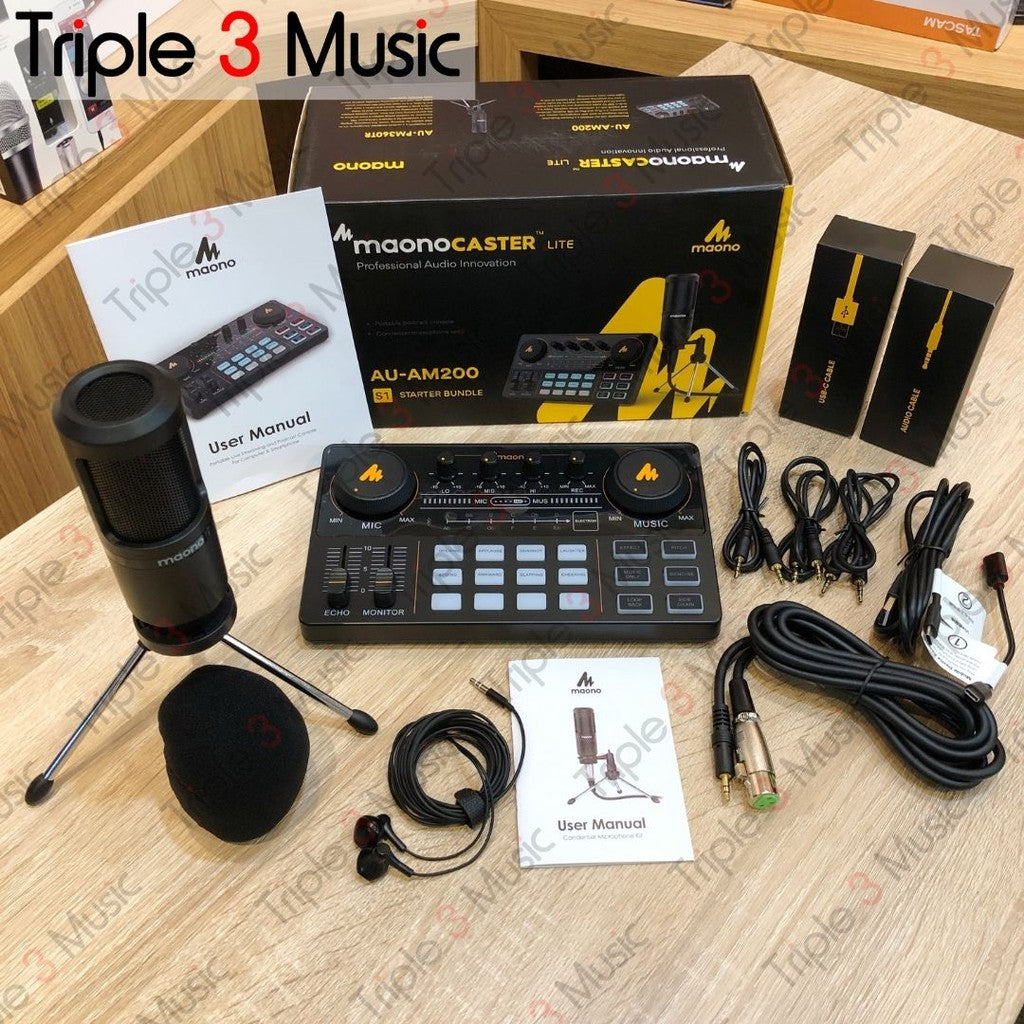 Maono AU AM200 Maonocaster paket Podcast karaoke recording Lengkap