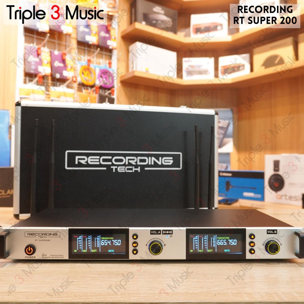 RECORDING TECH RT SUPER200 RT Super 200 WIRELESS MICROPHONE 2 CHANEL MIC WIRELESS