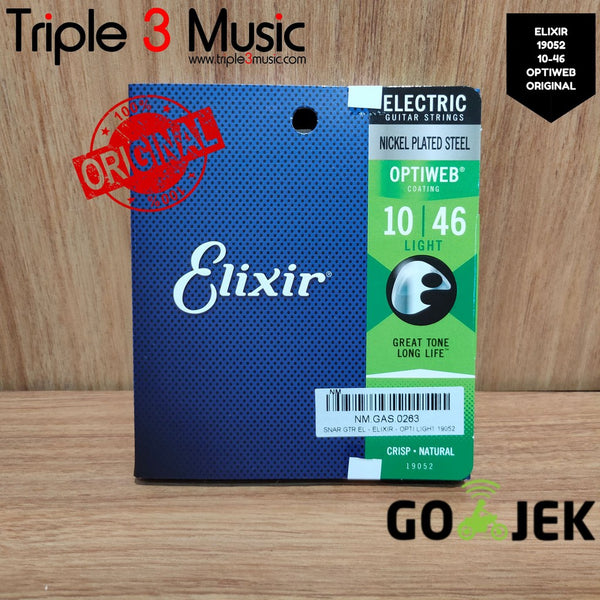 Elixir 19052 Optiweb ORIGINAL Senar gitar Elektrik 10-46 Triple3music